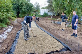 Petanque v priebehu prác